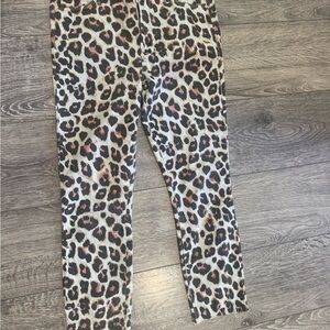 MOTHER women’s Leopard Print jeans- Black and Brown and Cream